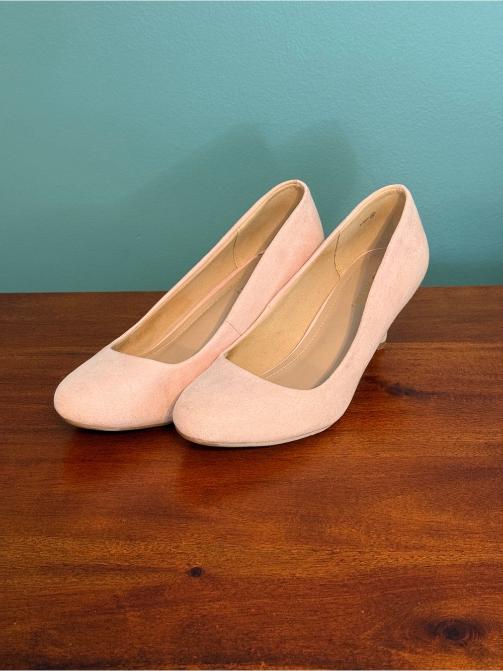 Dream Pairs Blush Suede Heel Pumps